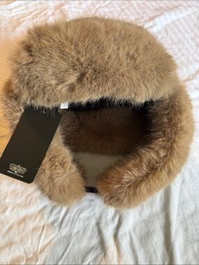 Angela & William Faux Fur Trapper Hat in Light Brown